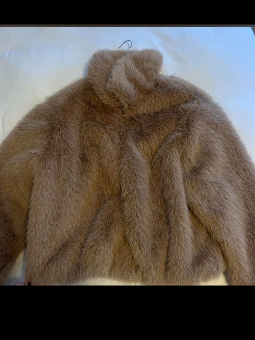 WeWoreWhat Plush Teddy Jacket in Taupe Brown - Picture 3 of 3